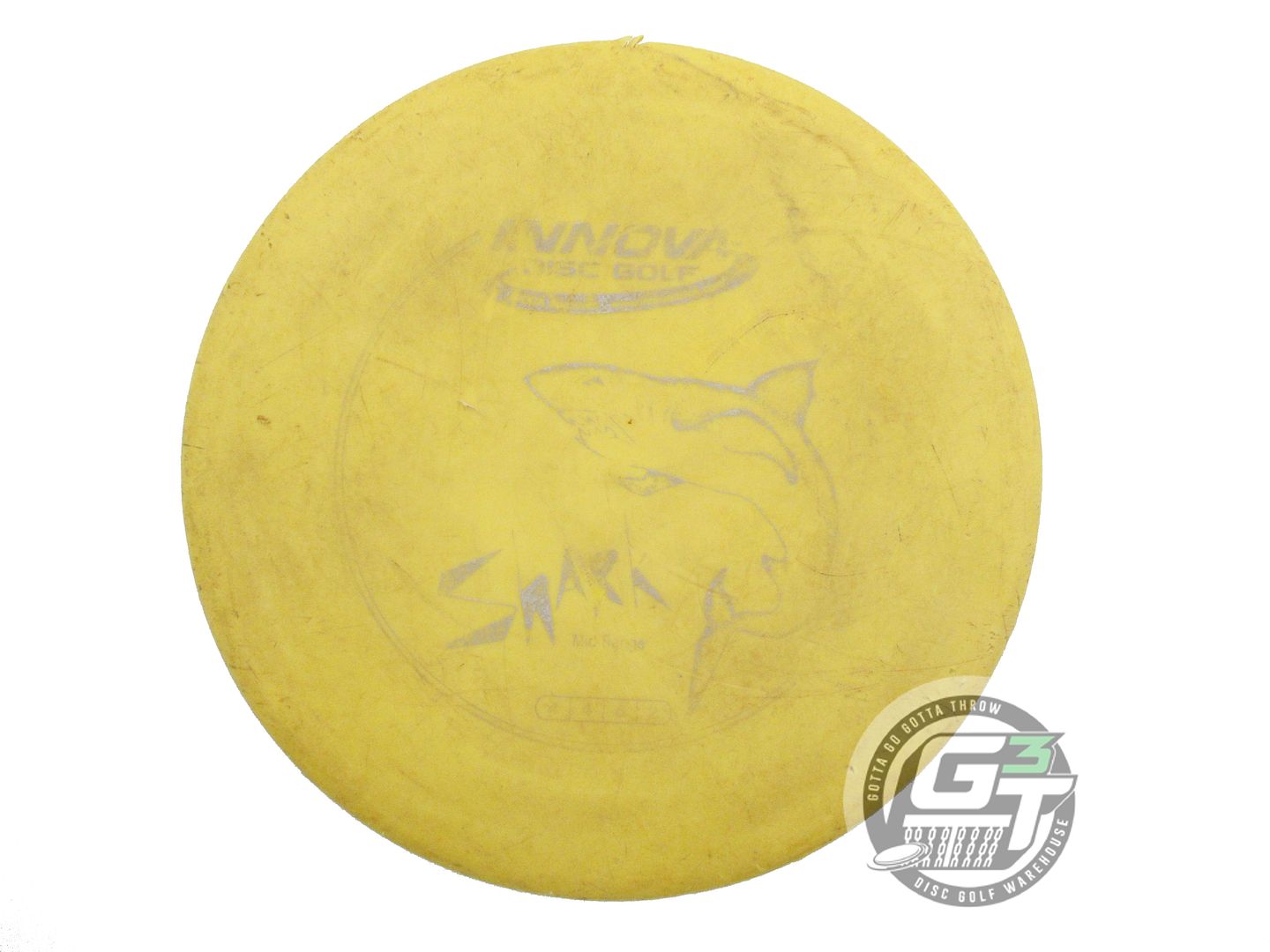 USED Innova DX Shark 149g Yellow Silver Stamp Midrange Golf Disc
