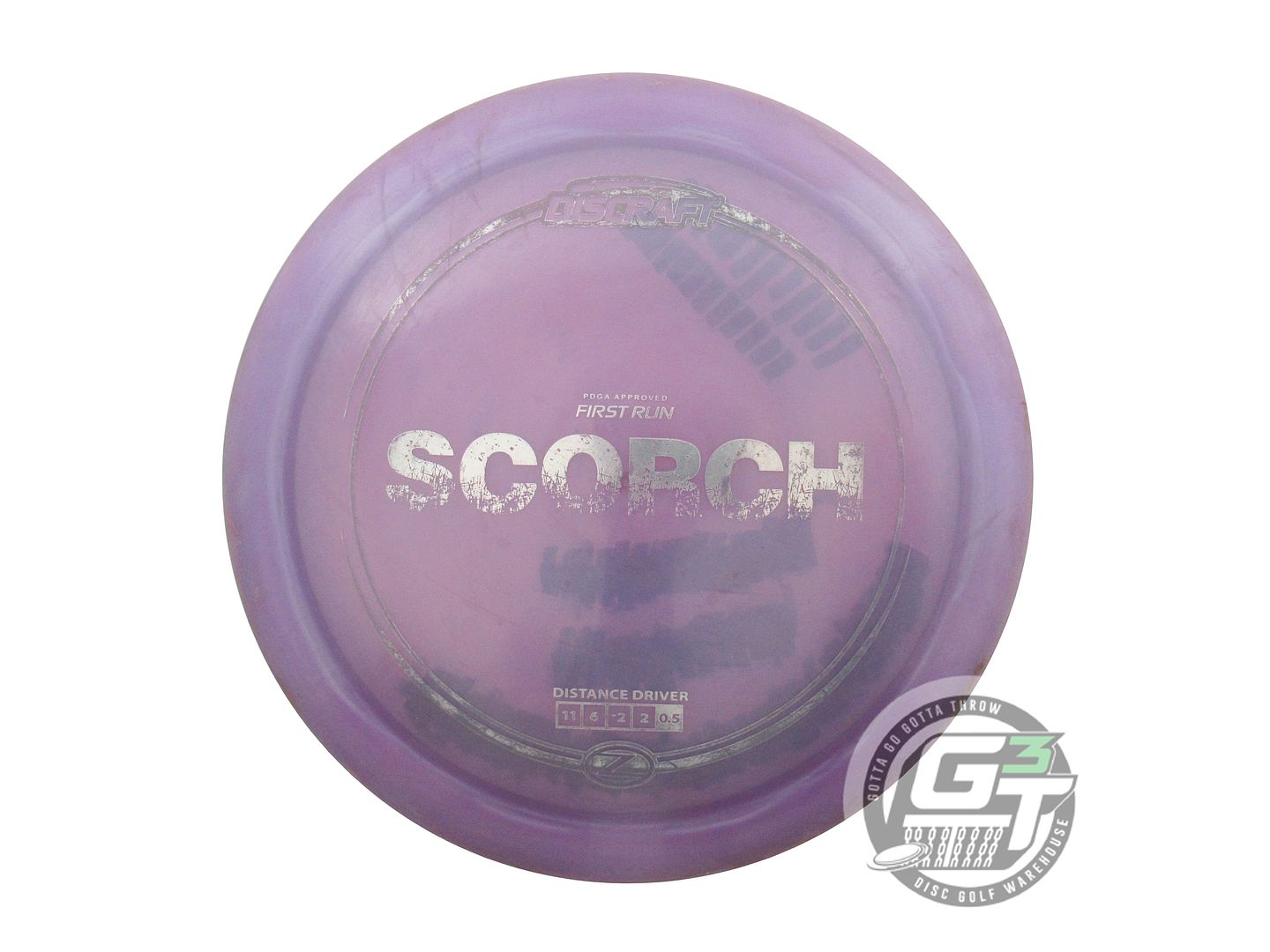 USED Discraft FIRST RUN Z Scorch 174g Purple Silver Foil Distance Driver Disc