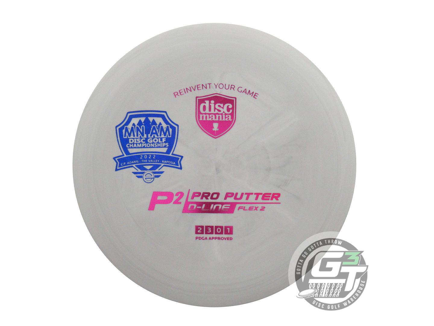 USED DiscMania [MN AMDGC] D-Line Flex 2 P2 174g Gray Purple Foil Putter Disc