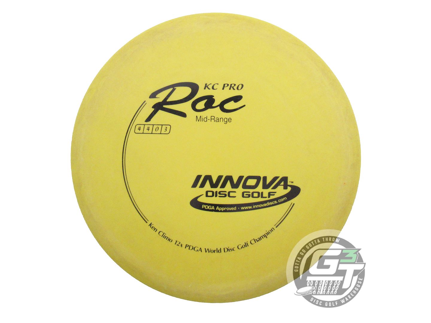 USED Innova KC Pro Roc 178g Yellow Black Stamp Midrange Golf Disc