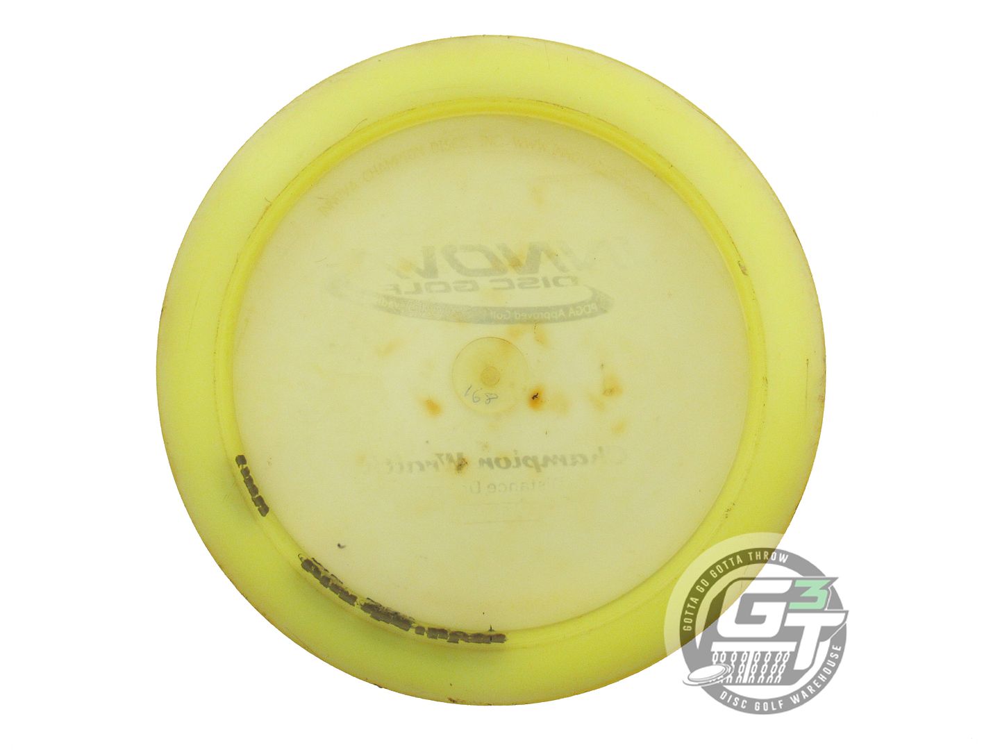 USED Innova Champion Wraith 168g Yellow Silver Foil Distance Driver Golf Disc
