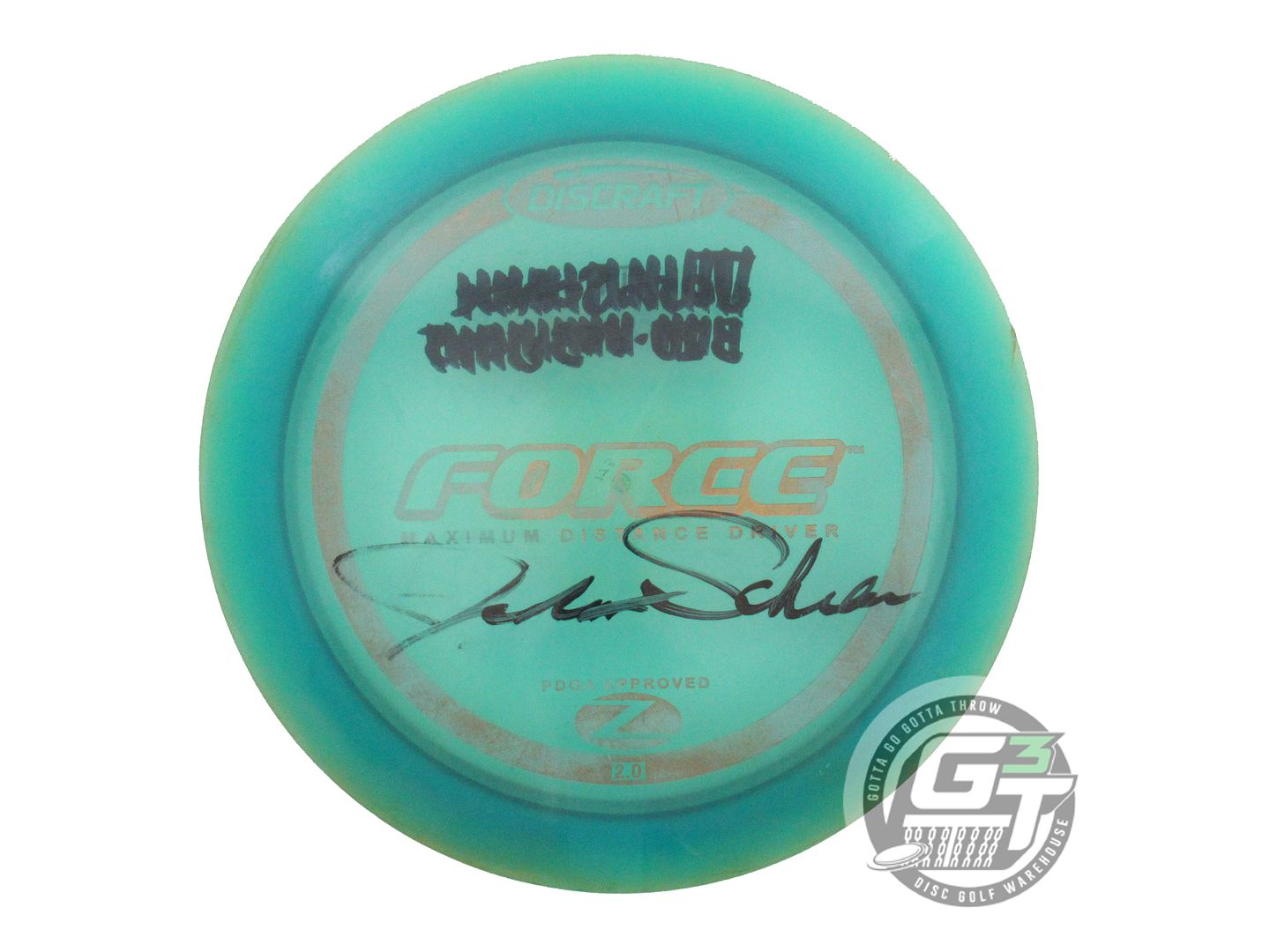 USED Discraft Z Force 172g Teal Gray Stamp Distance Driver Golf Disc
