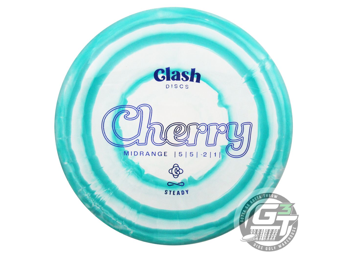 USED Clash Discs Steady Ring Cherry 175g Seafoam-White Midrange Golf Disc