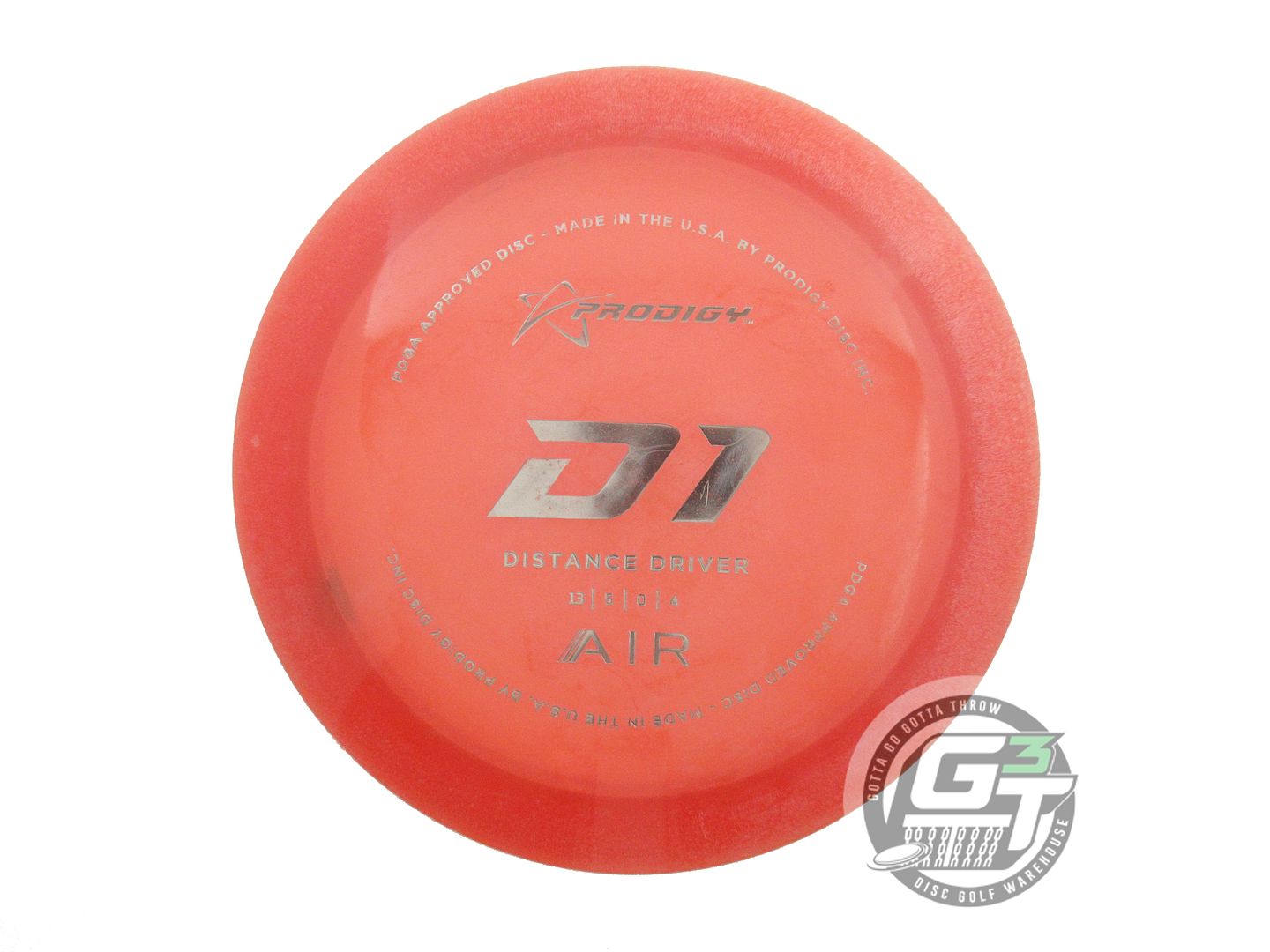 USED Prodigy Discs AIR D1 158g Orange Silver Foil Distance Driver Golf Disc