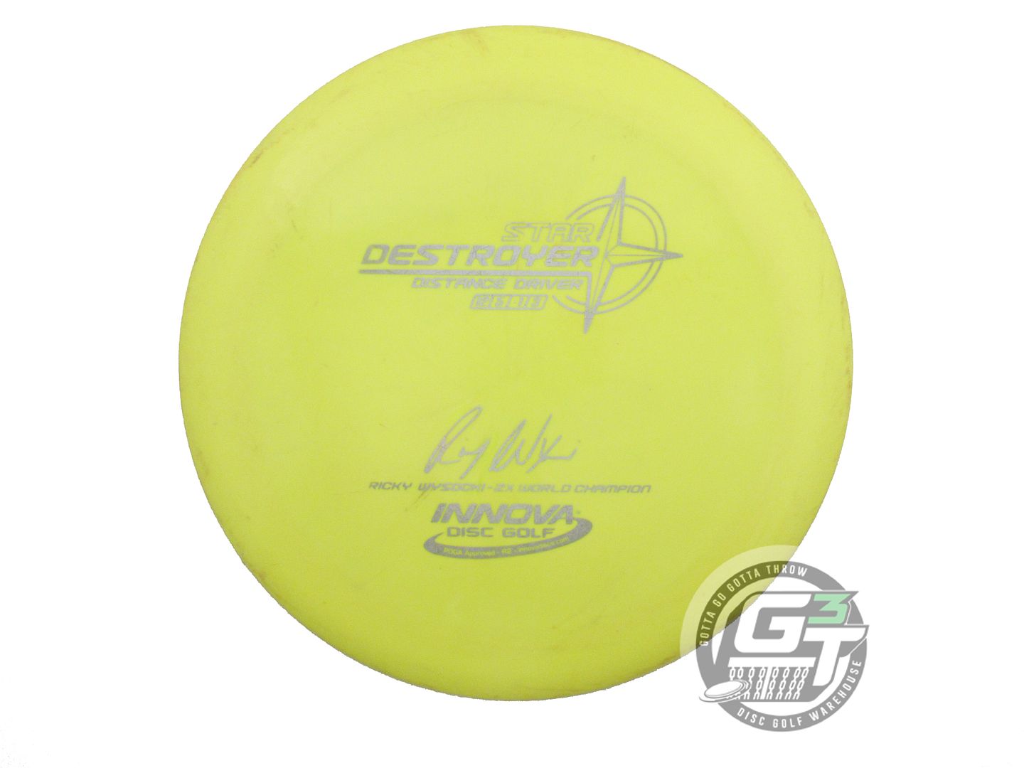 USED Innova [WYSOCKI] Star Destroyer 176g Yellow Holo Foil Driver Golf Disc