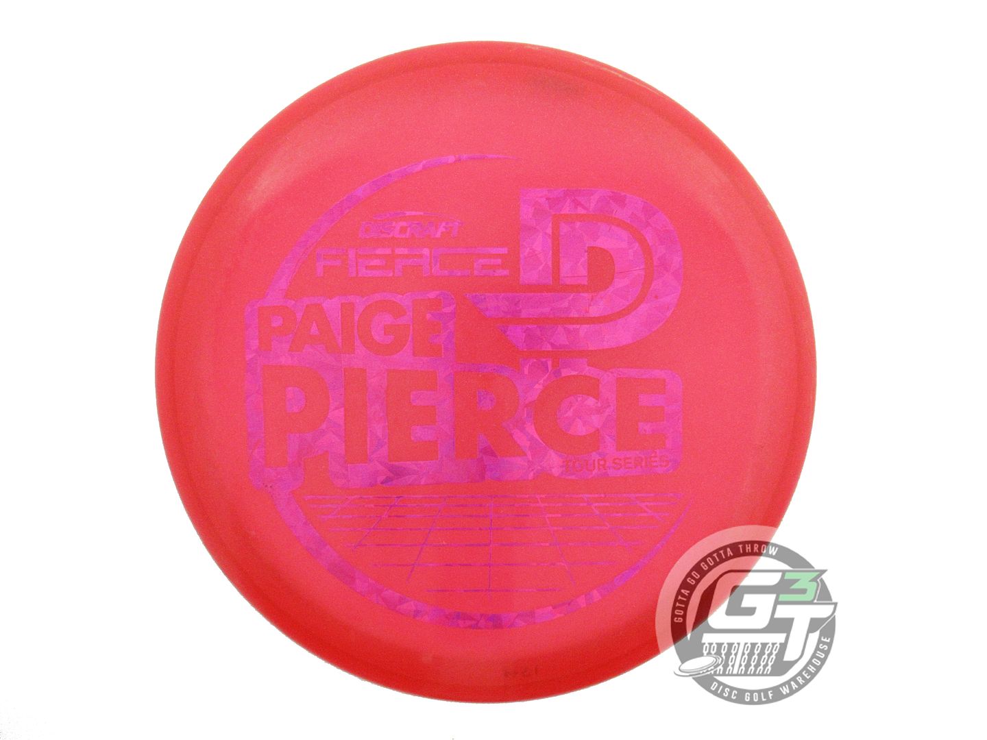 USED Discraft [PIERCE] Metallic Z Fierce 174g Red Magenta Shatter Putter Disc