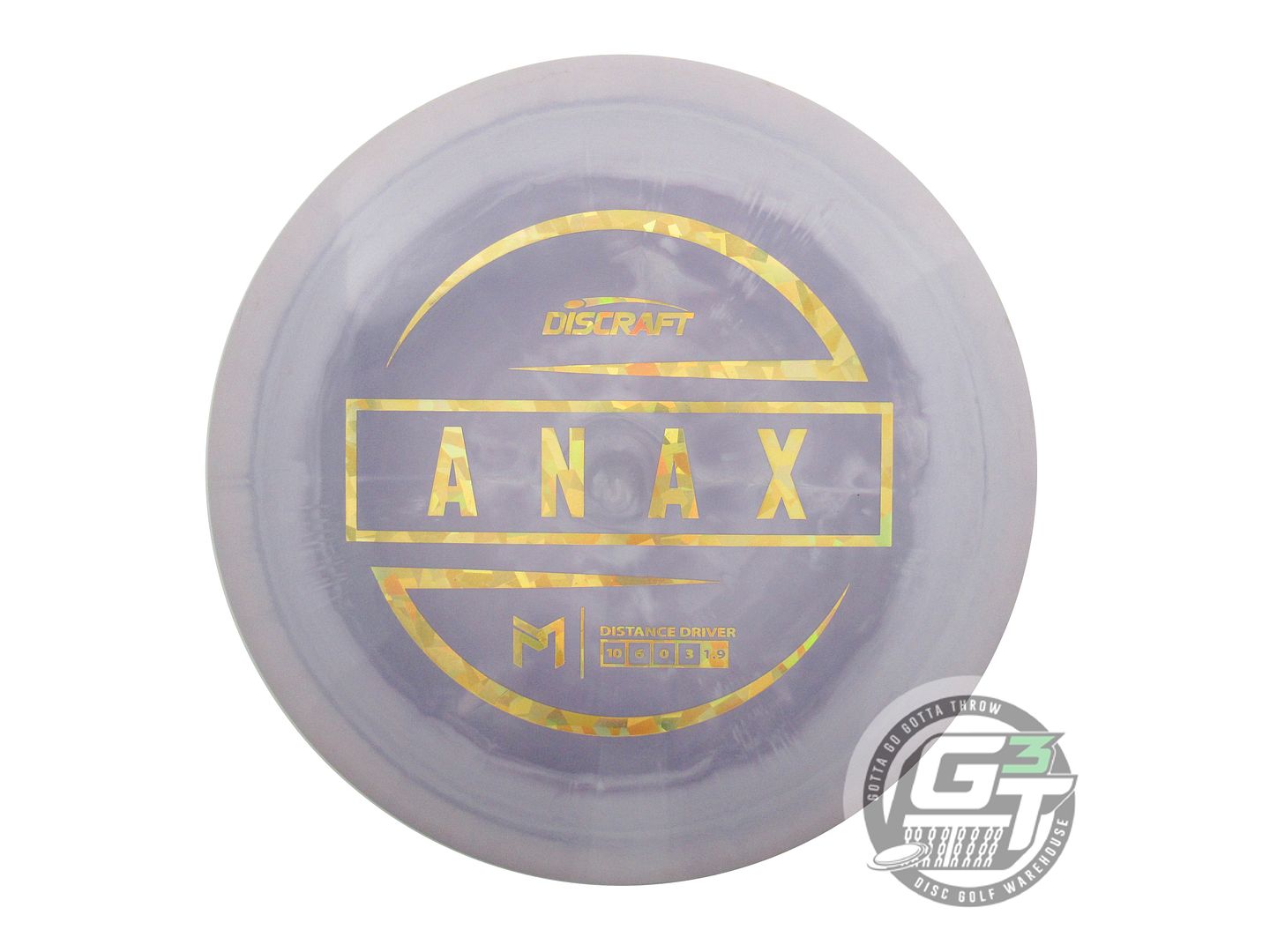 USED Discraft [McBETH] ESP Anax 174g Periwinkle Gold Shatter Driver Golf Disc