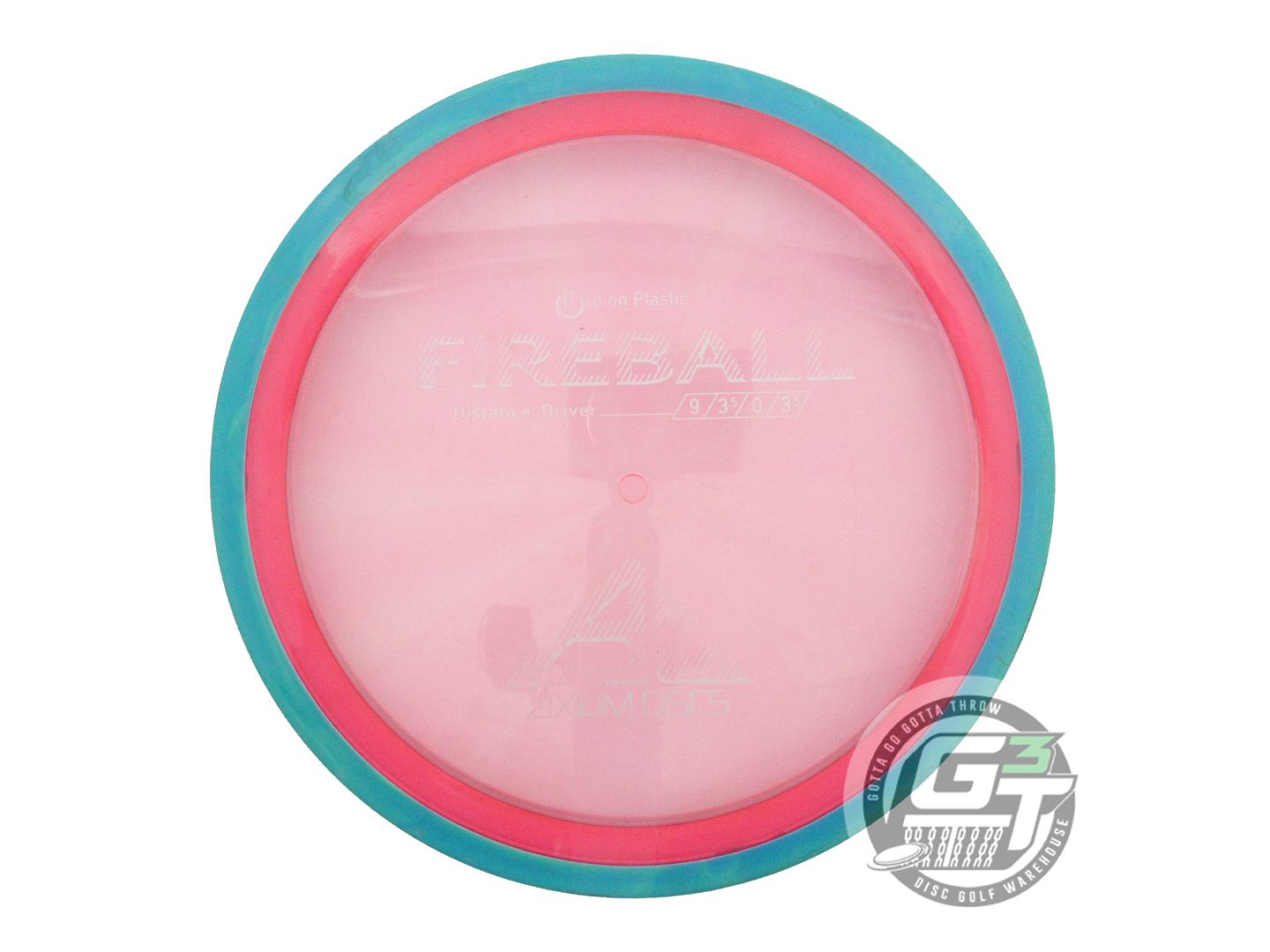 USED Axiom Discs Proton Fireball 156g Pink Teal Rim Distance Driver Golf Disc