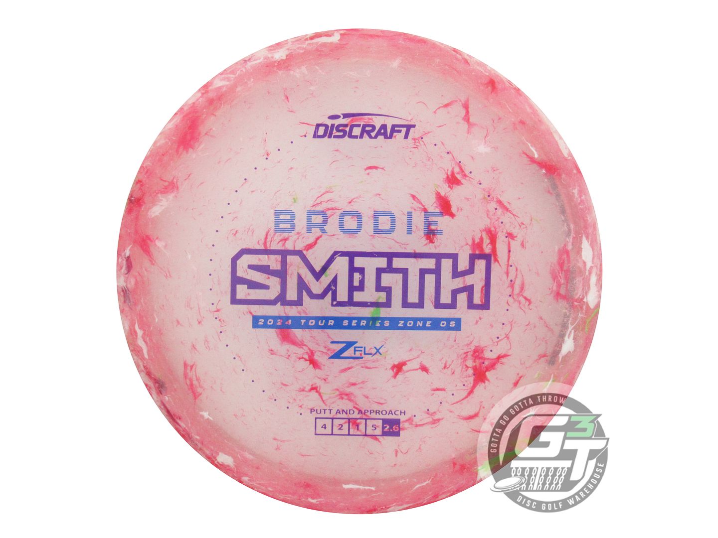 USED Discraft [SMITH] Jawbreaker Z FLX Zone OS 176g Purple Stamp Putter Disc
