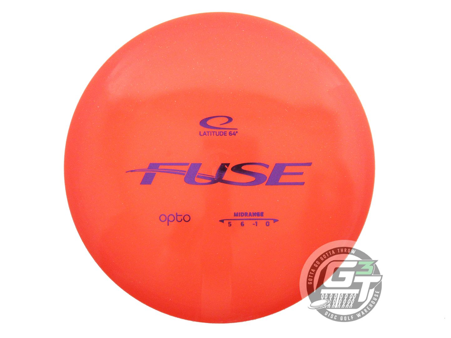 USED Latitude 64 Opto Fuse 181g Orange Purple Foil Midrange Golf Disc
