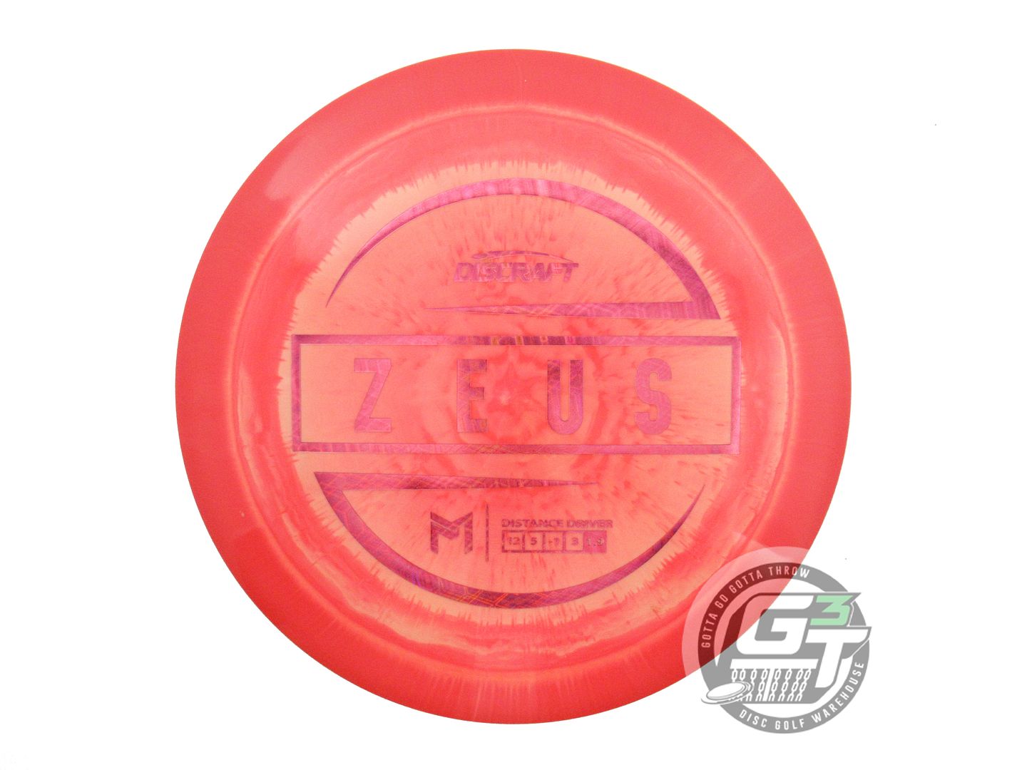 NOS Discraft [McBETH] ESP Zeus 174g Red-Yellow Pink Tron Driver Golf Disc
