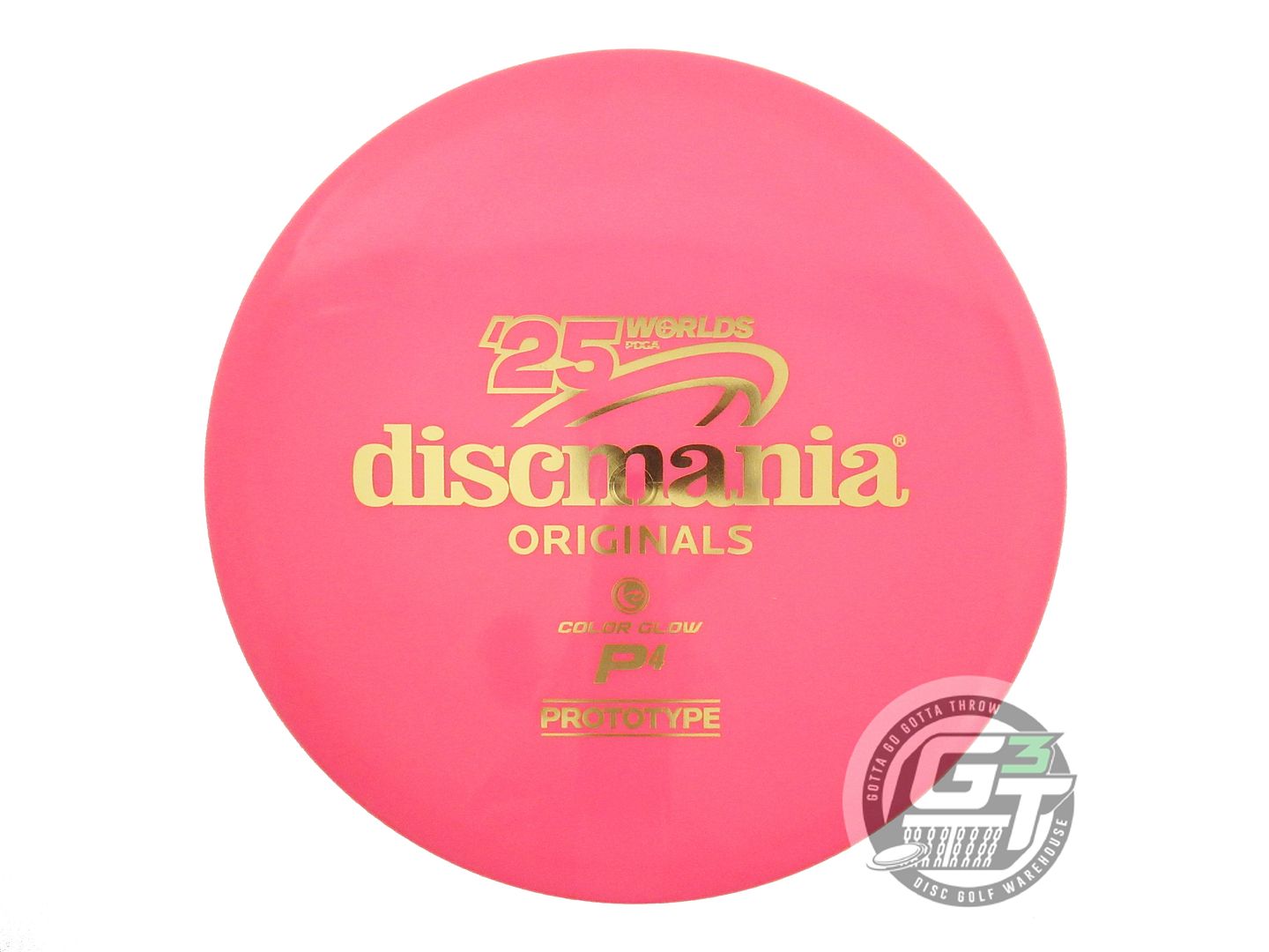 USED DiscMania [PDGA] Prototype Glow C-Line P4 173g Pink Gold Foil Putter Disc