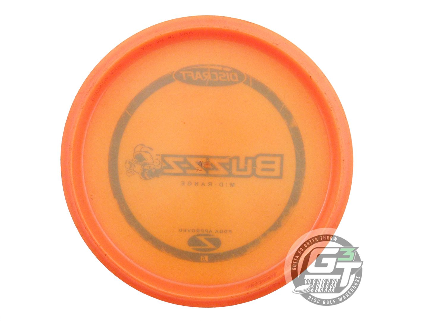 USED Discraft Z Buzzz 172g Orange Blue Stamp PFN Midrange Golf Disc