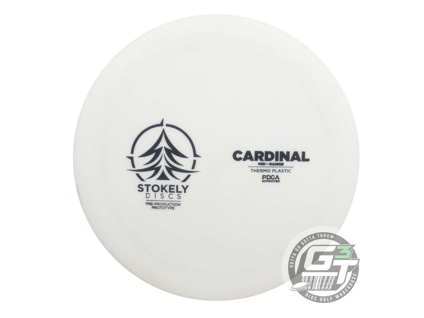 USED Stokely Discs PROTO Thermo Cardinal 175g White Black Stamp Midrange Disc