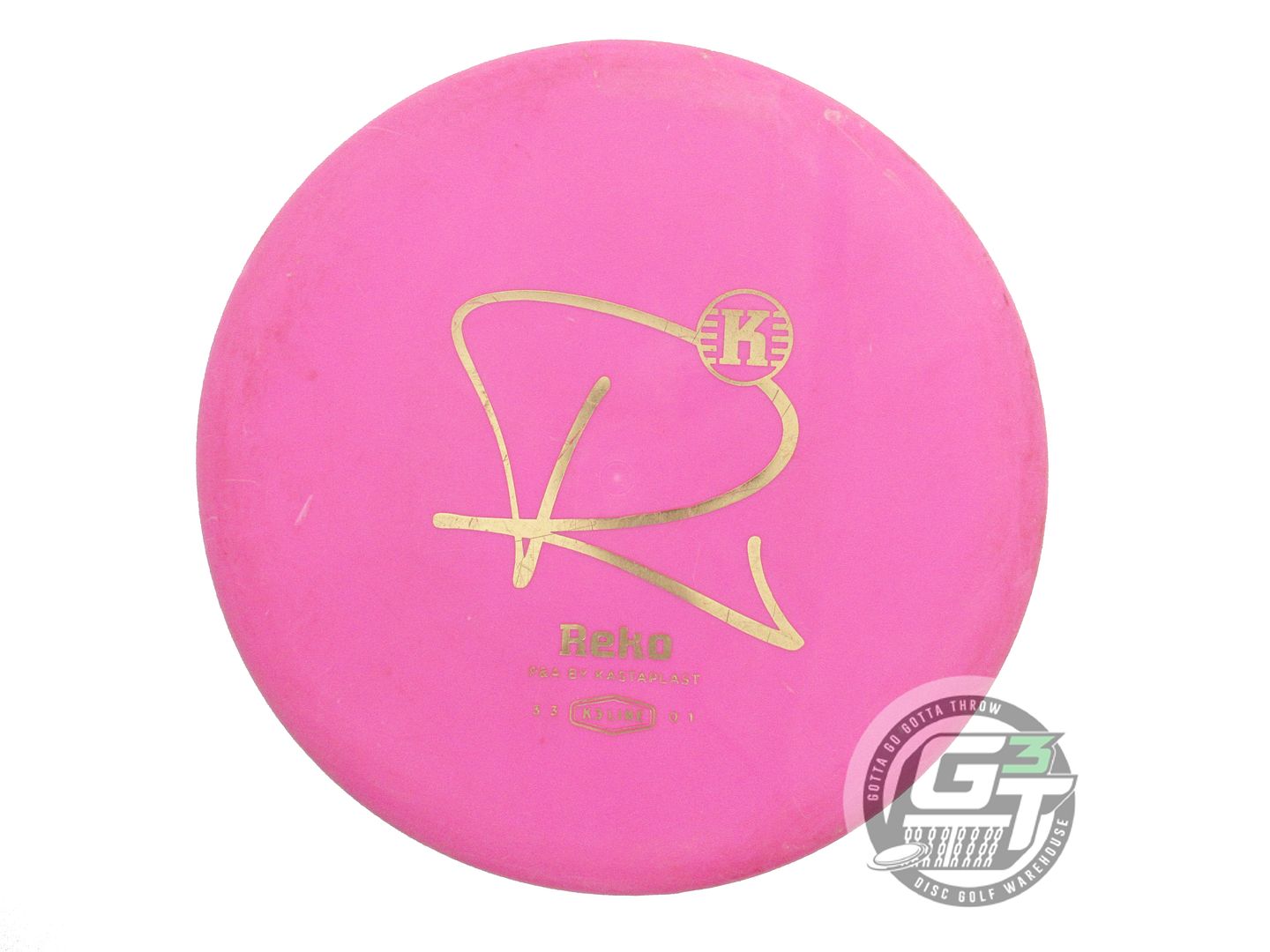 USED Kastaplast K3 Reko 172g Pink Gold Foil Putter Golf Disc