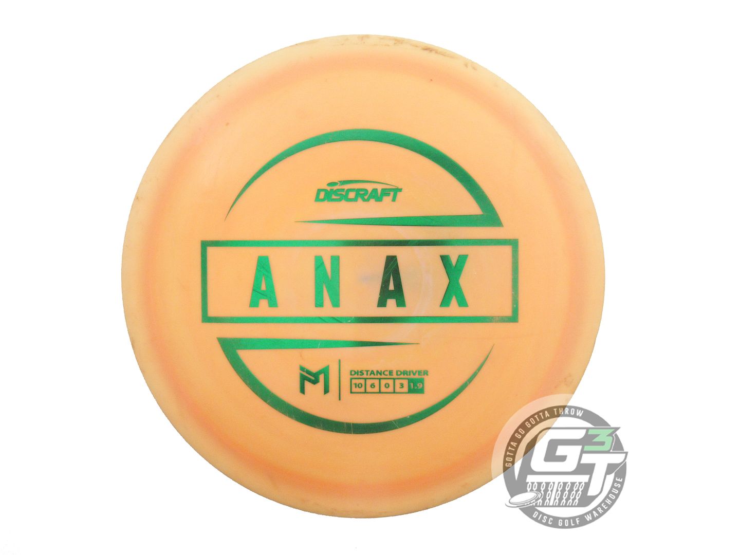USED Discraft [McBETH] ESP Anax 176g Orange Green Foil Driver Golf Disc