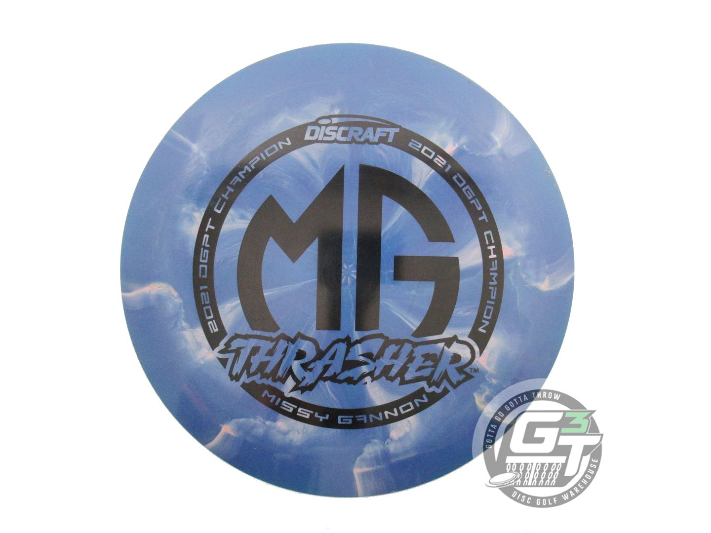 USED Discraft [GANNON] ESP Thrasher 174g Blue-Pink Distance Driver Golf Disc