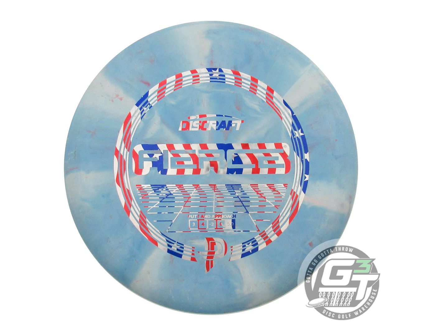 USED Discraft [PIERCE] Jawbreaker Fierce 170g Blue-Gray Flag Foil Putter Disc