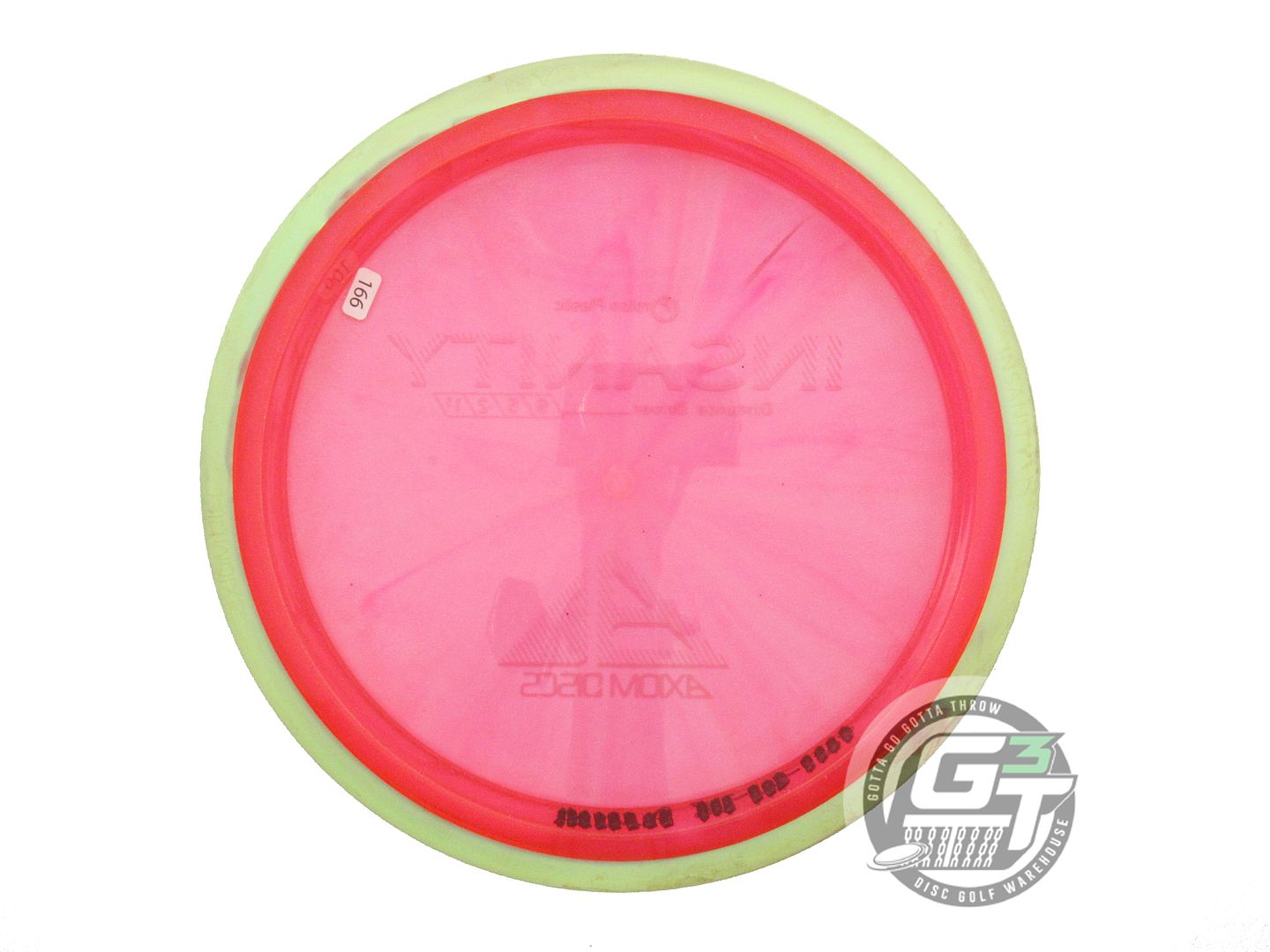 USED Axiom Discs Proton Insanity 166g Pink Yellow Rim Distance Driver Golf Disc