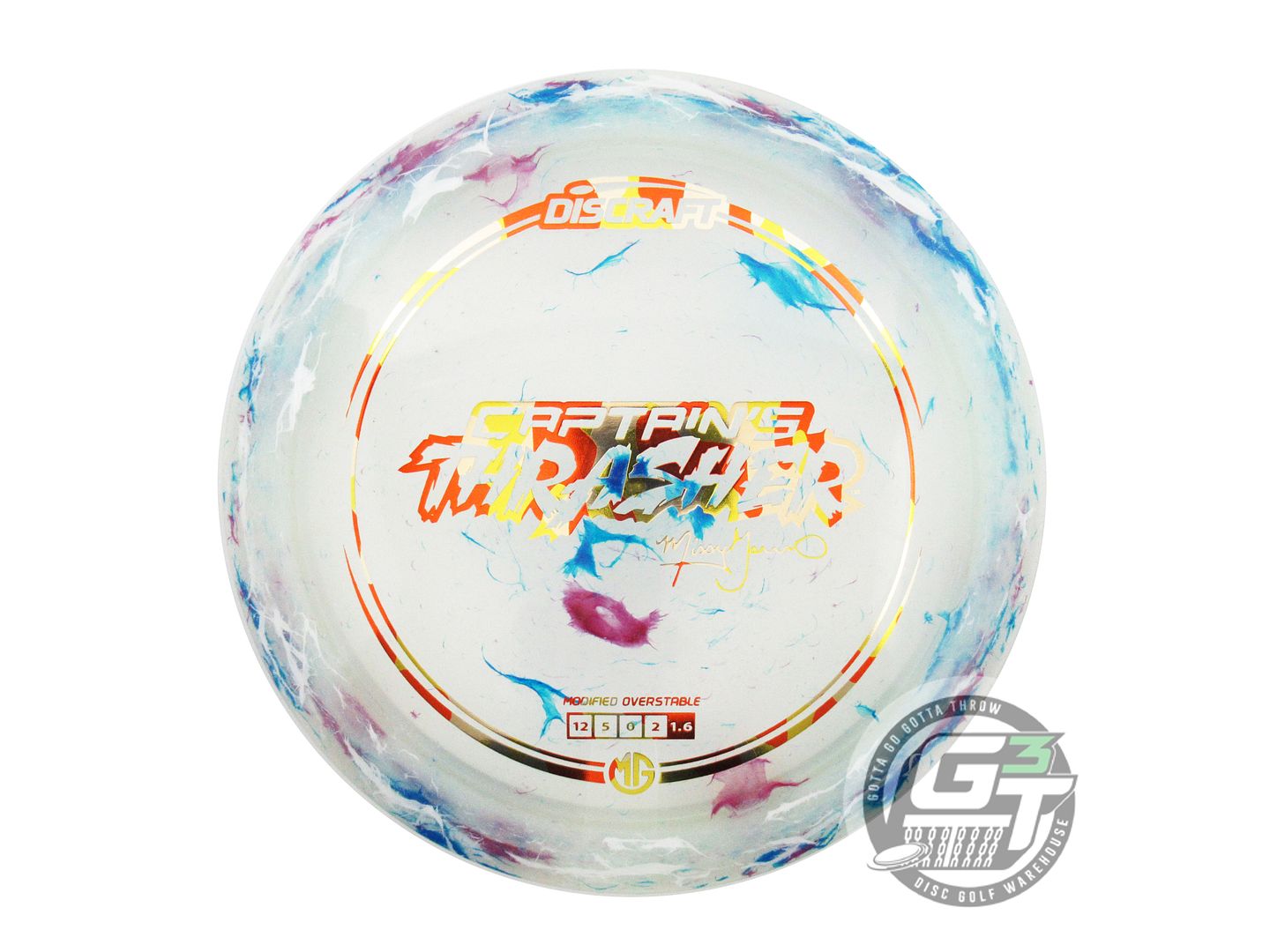 NOS Discraft [GANNON] Jawbreaker Z Captain's Thrasher 175g Lava Foil Driver Disc