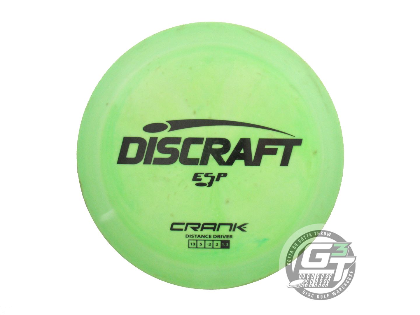 USED Discraft ESP Crank 174g Lime Black Stamp Distance Driver Golf Disc