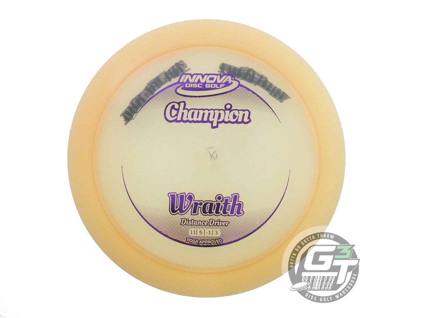 USED Innova Champion Wraith 175g Peach Purple Foil Distance Driver Golf Disc