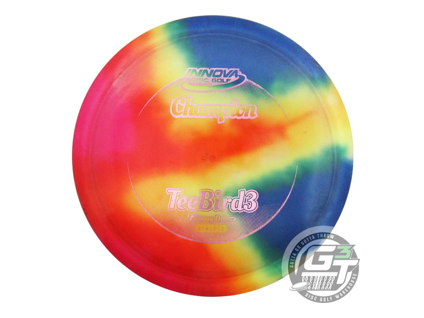 USED Innova I-DYE Champion Teebird3 174g Rainbow Zig Fairway Driver Golf Disc