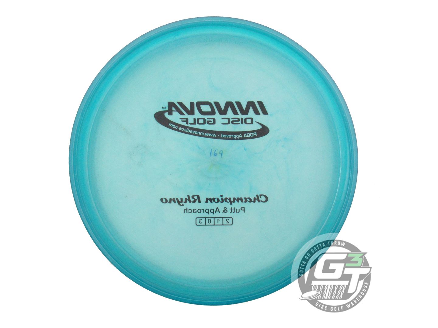 USED Innova Champion Rhyno 169g Blue Black Stamp Putter Golf Disc