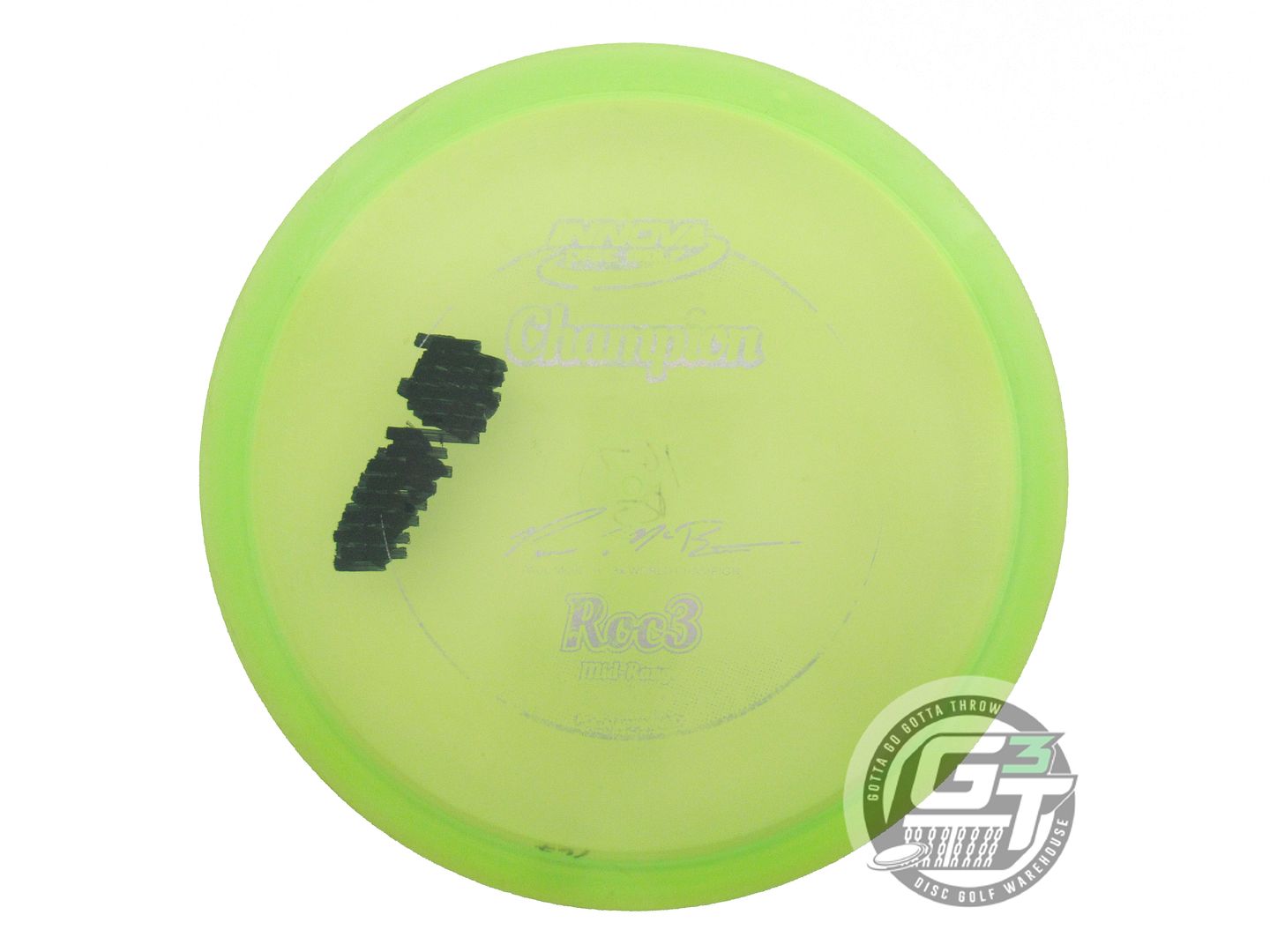 USED Innova [McBETH 3X] Champion Roc3 167g Lime Silver Stamp Midrange Golf Disc