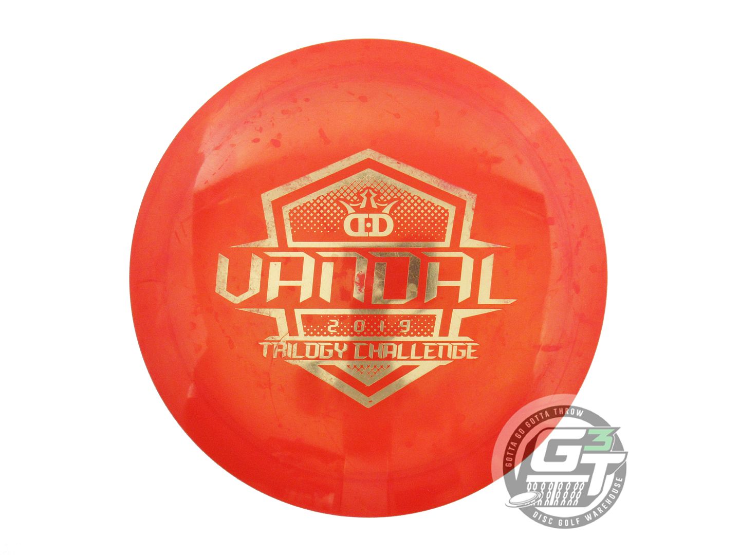 USED Dynamic Discs Lucid Vandal 173g Red Gold Foil Distance Driver Golf Disc