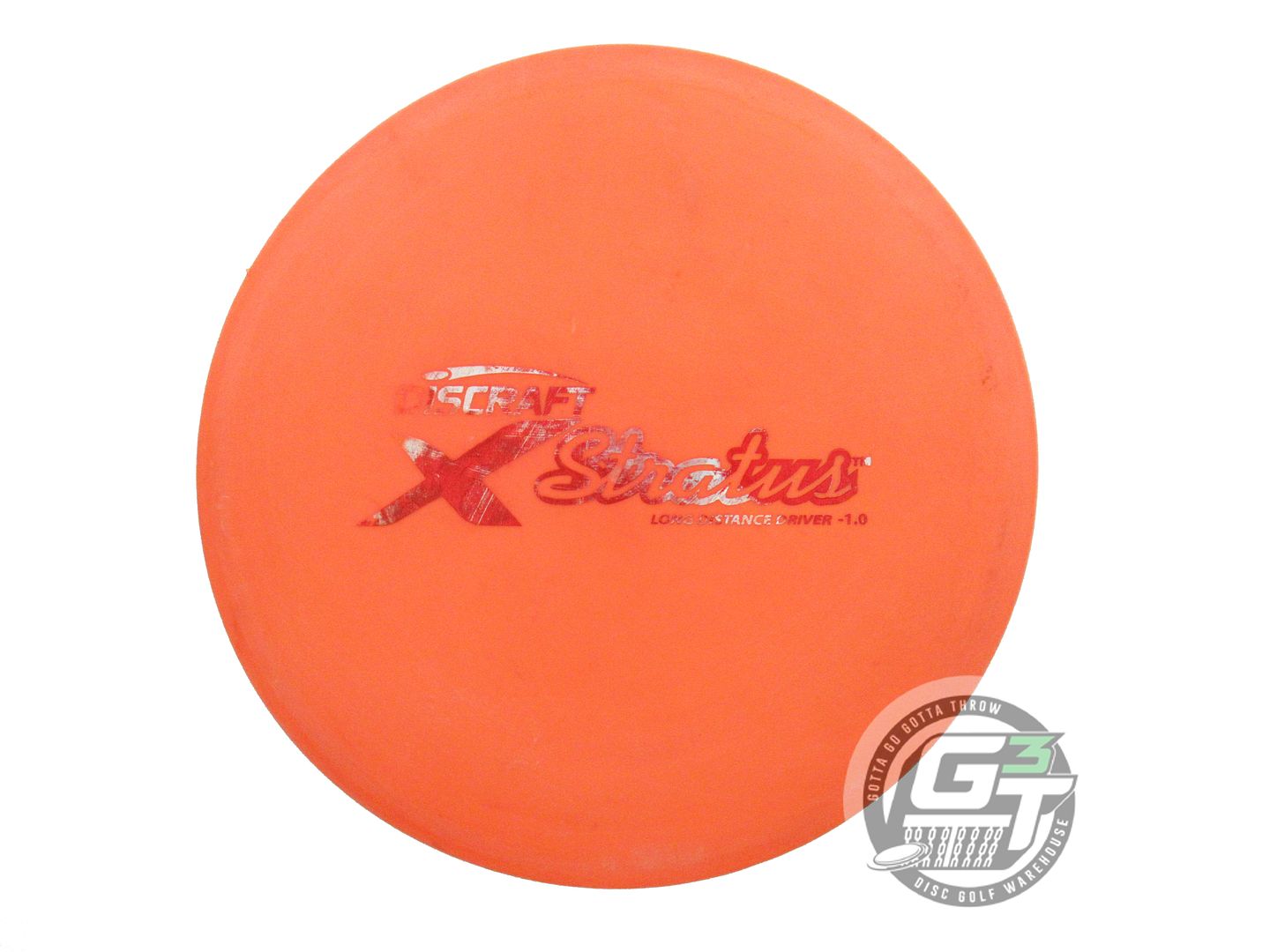 USED Discraft X Stratus 170g Orange Red Shatter Foil Fairway Driver Golf Disc