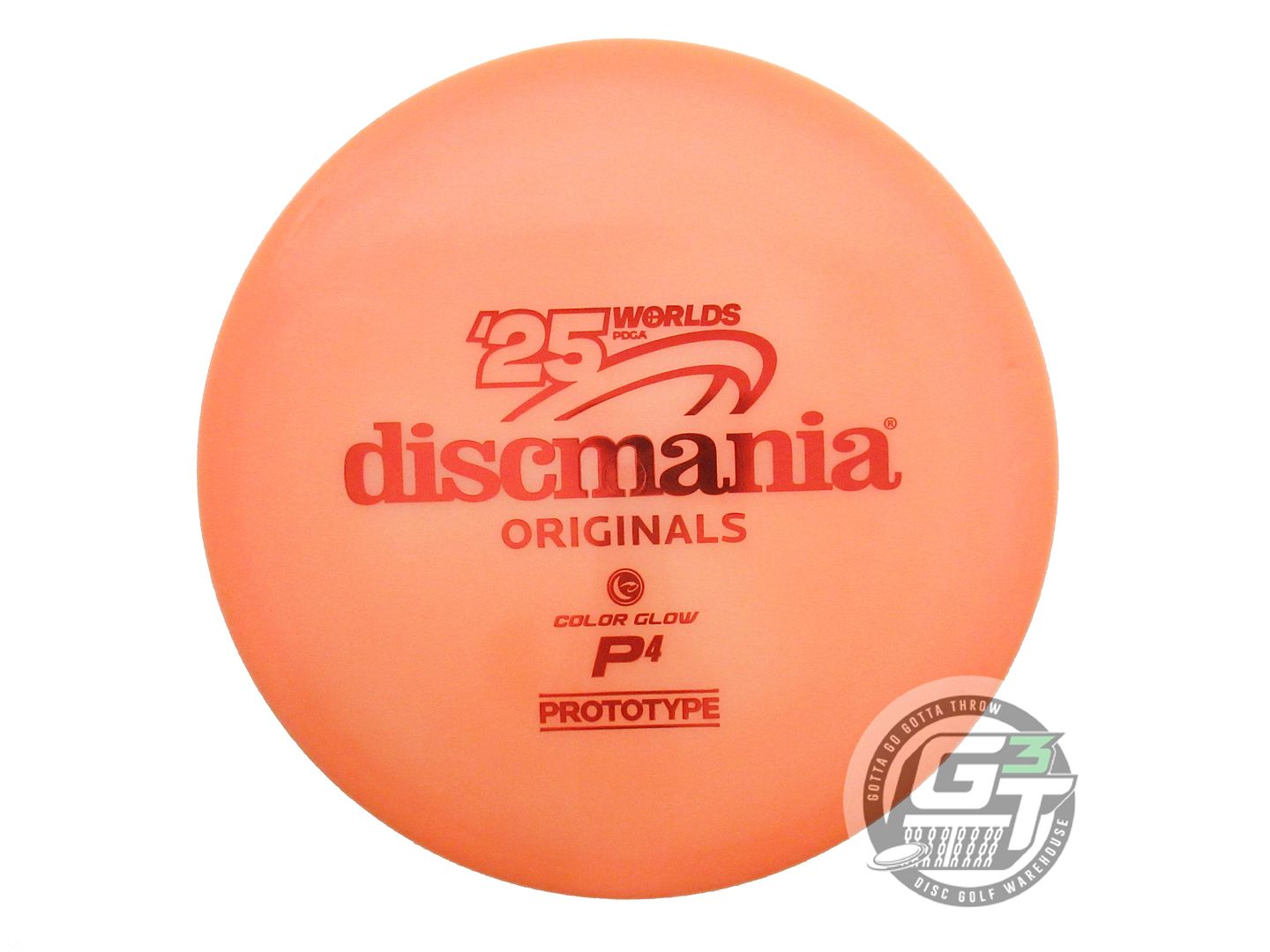 USED DiscMania [PDGA] Prototype Glow C-Line P4 176g Orange Red Foil Putter Disc