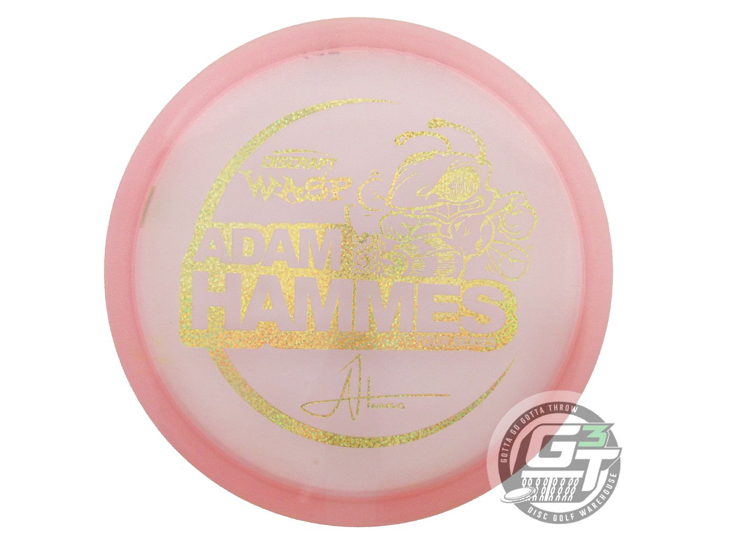 USED Discraft [HAMMES] Metallic Z Wasp 175g Pink Gold Glitter Midrange Golf Disc