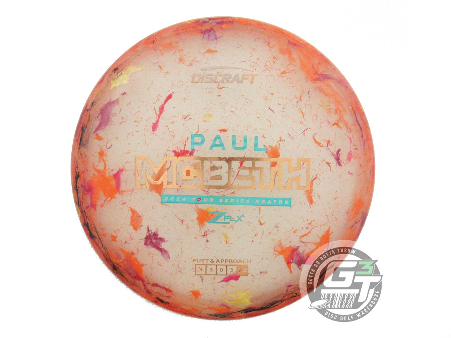 USED Discraft [McBETH] Jawbreaker Z FLX Kratos 175g Copper Foil Putter Disc