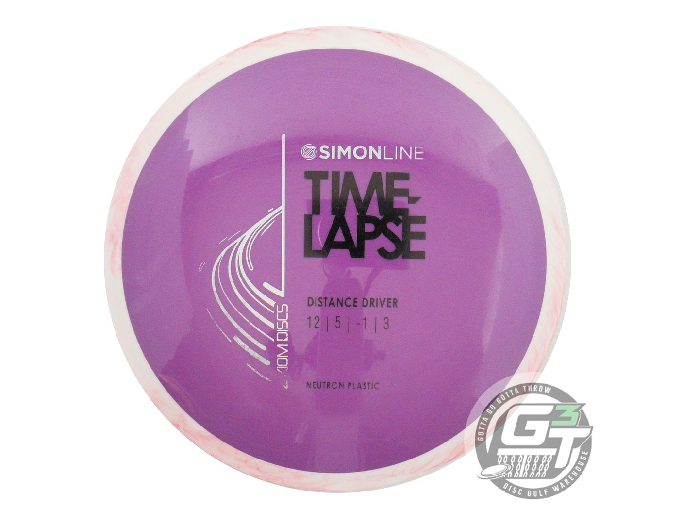 USED Axiom Discs Neutron Time Lapse 173g Purple White Rim Driver Golf Disc