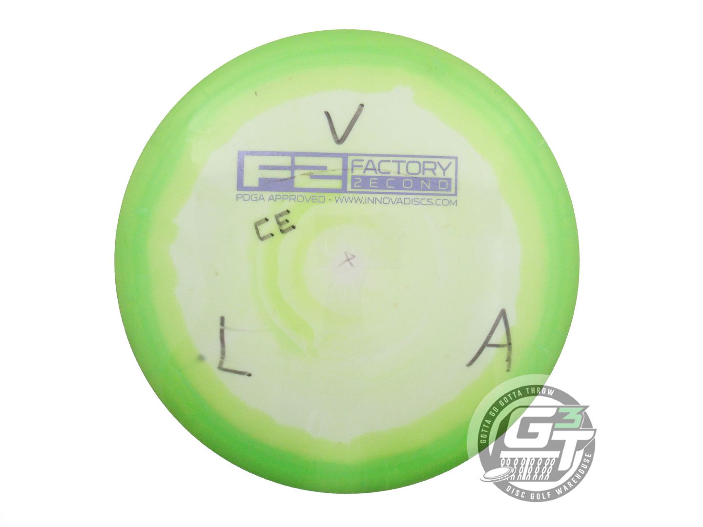 USED Innova X-OUT Halo Star Valkyrie 162g Lime-White Distance Driver Golf Disc