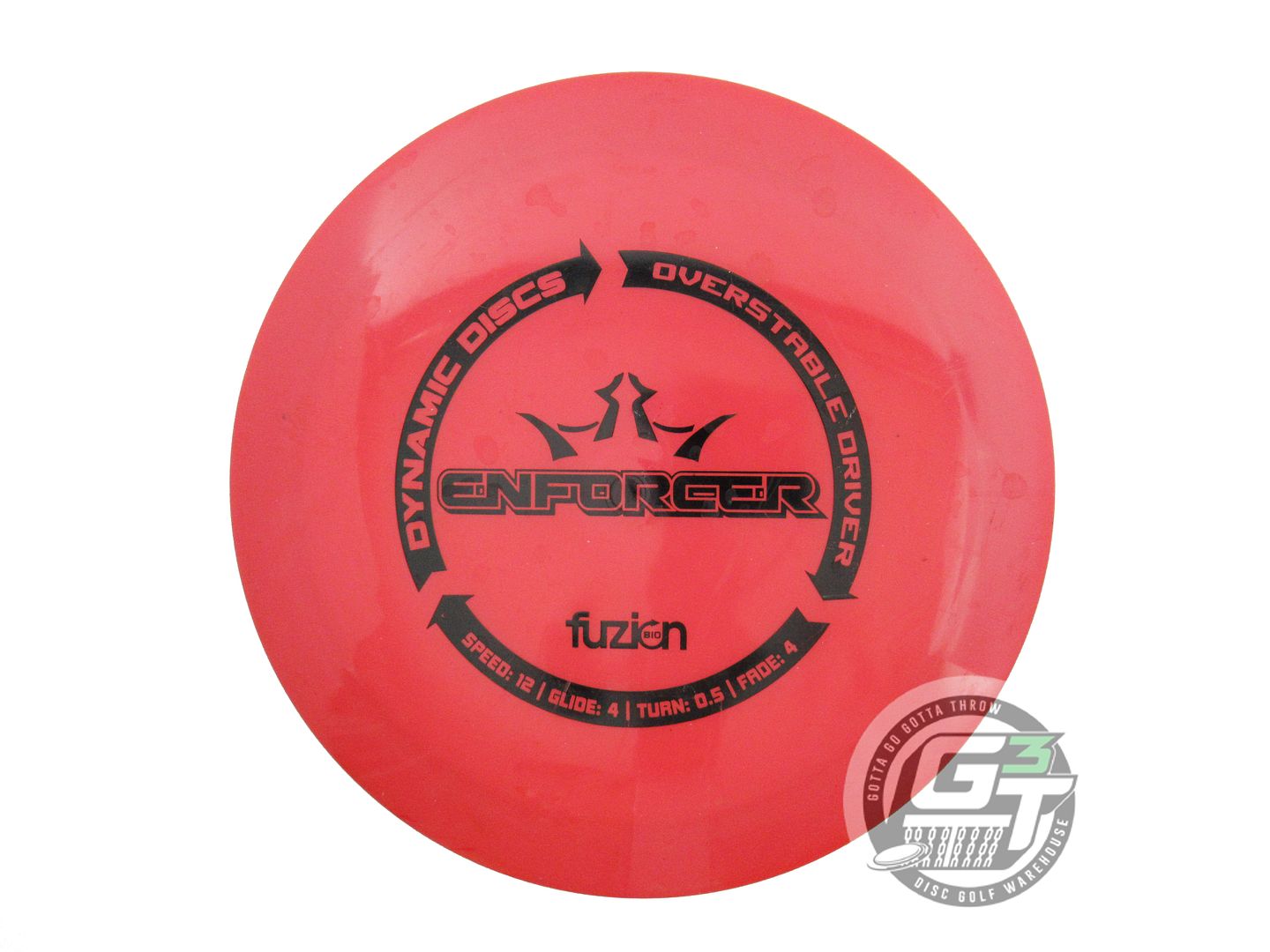 USED Dynamic Discs BioFuzion Enforcer 168g Red Black Stamp Distance Driver Disc