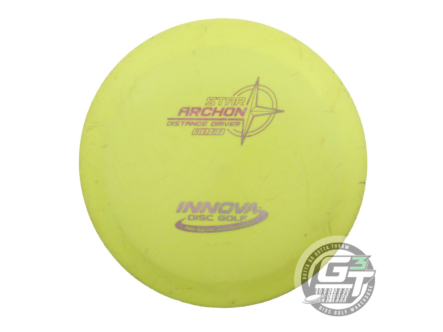 USED Innova Star Archon 175g Yellow Lilac Foil Distance Driver Golf Disc