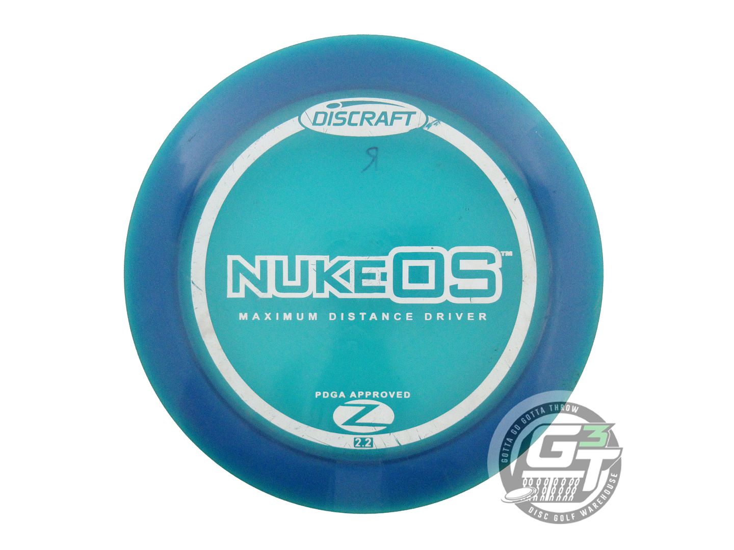 USED Discraft Z Nuke OS 173g Blue White Stamp PFN Distance Driver Golf Disc