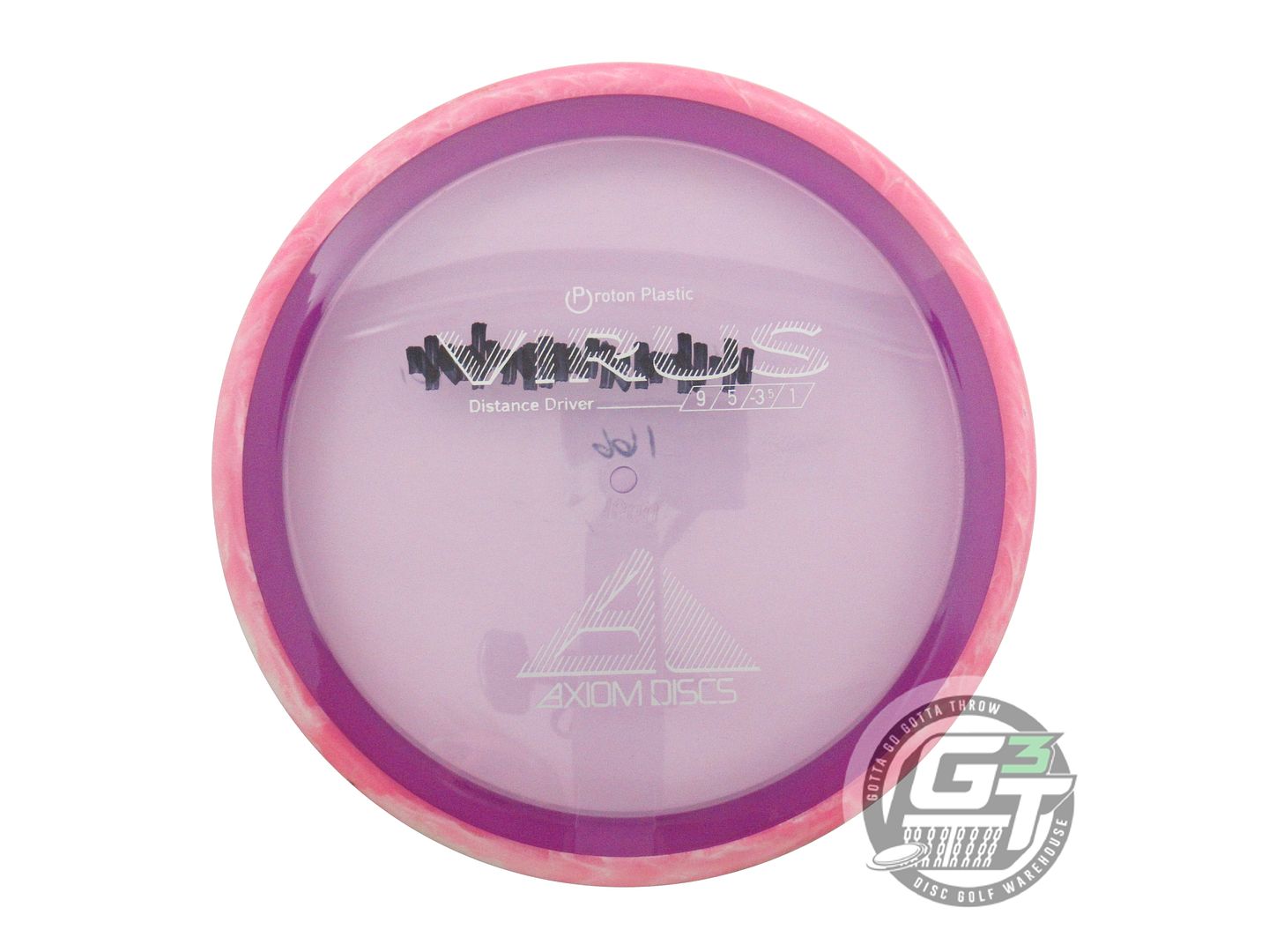 USED Axiom Discs Proton Virus 166g Purple Pink Rim Distance Driver Golf Disc
