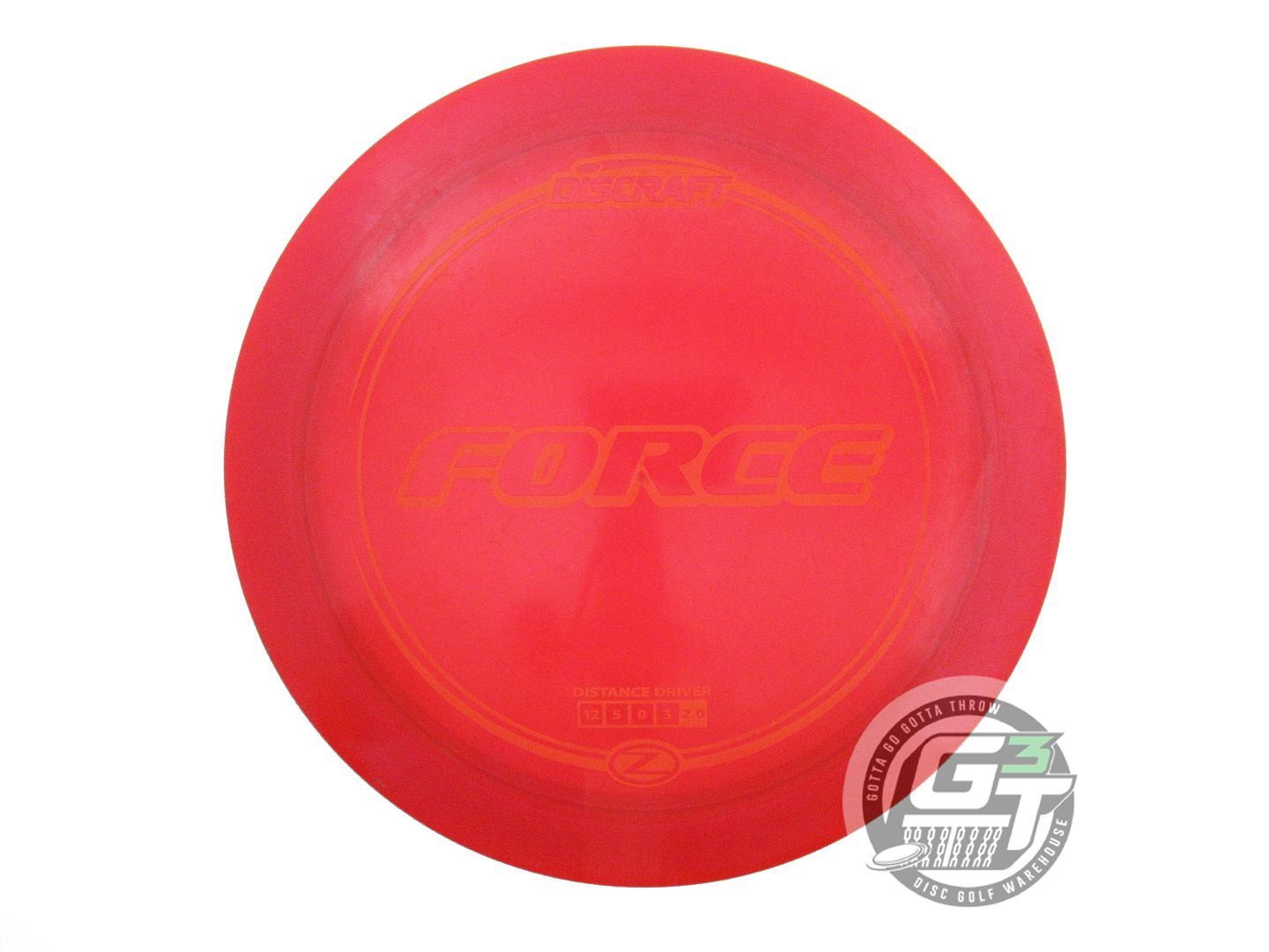 USED Discraft Z Force 175g Red Orange Stamp Distance Driver Golf Disc