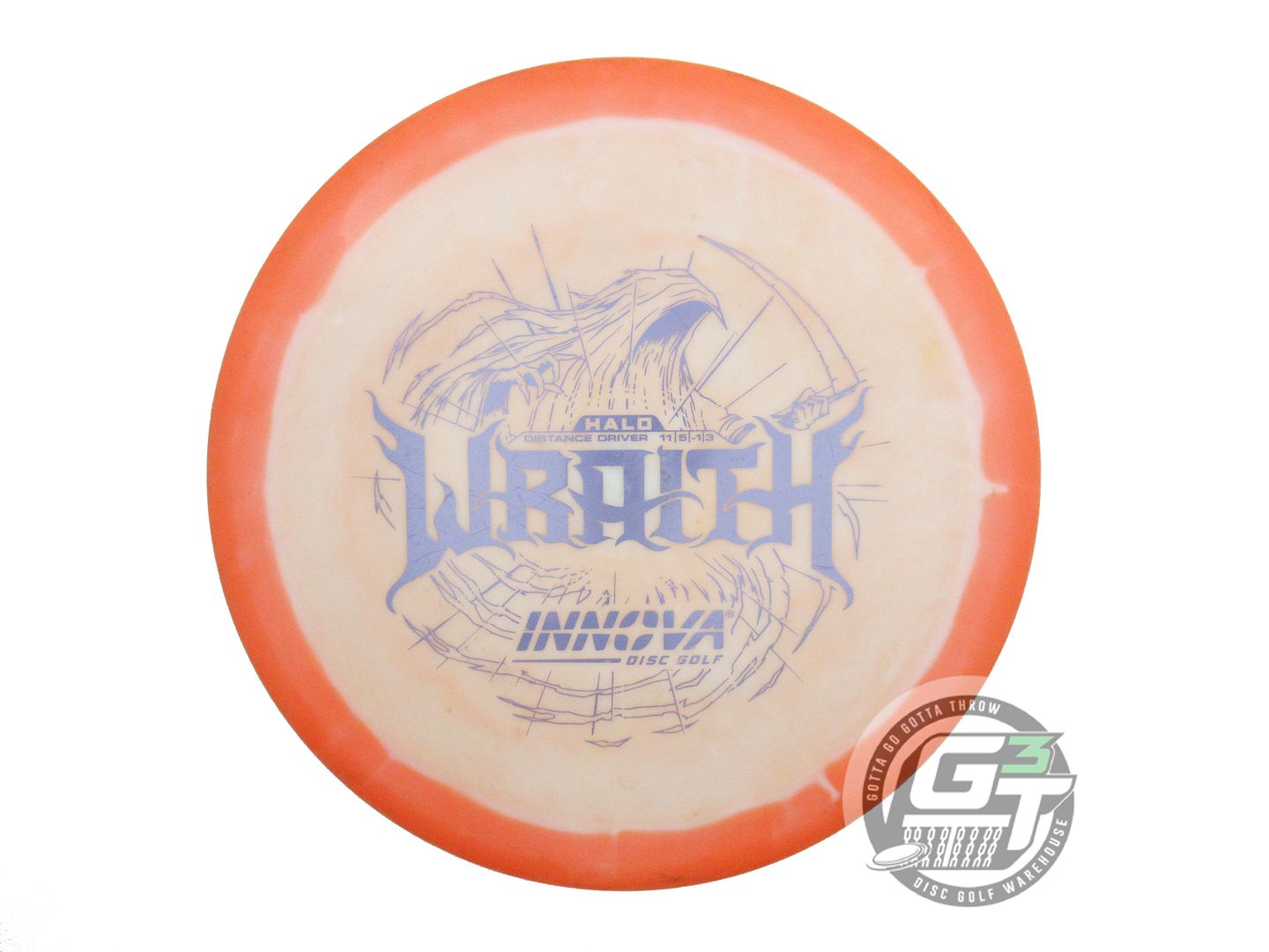 USED Innova Halo Star Wraith 169g Orange-White Distance Driver Golf Disc