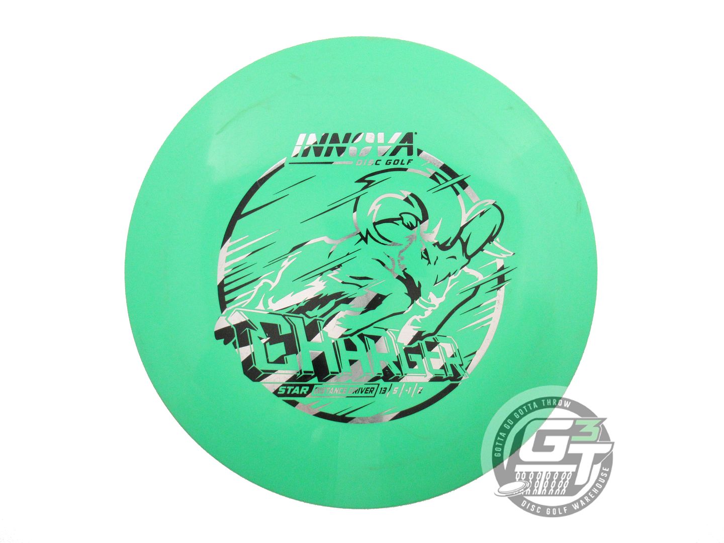 USED Innova Star Charger 171g Green Zebra Foil Distance Driver Golf Disc