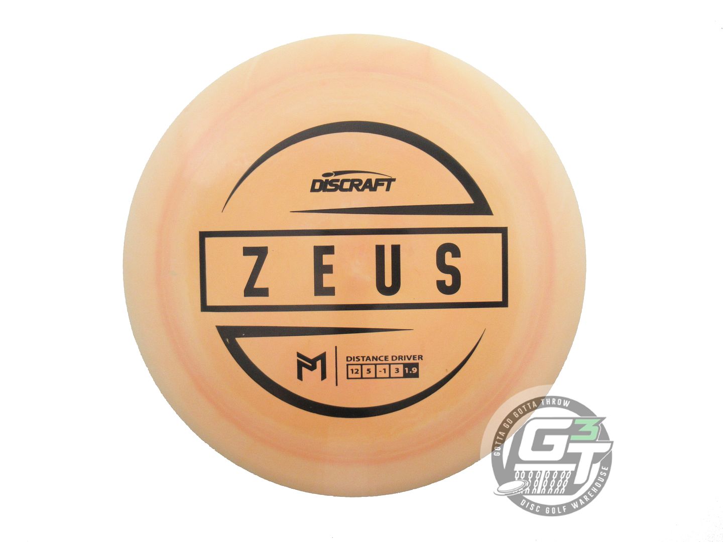 USED Discraft [McBETH] ESP Zeus 176g Peach Black Stamp Driver Golf Disc