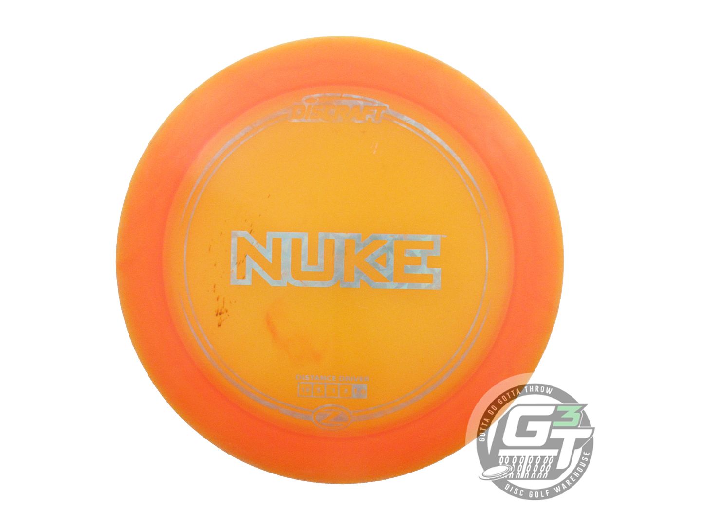 USED Discraft Z Nuke 172g Orange Teal Shatter Foil Distance Driver Golf Disc
