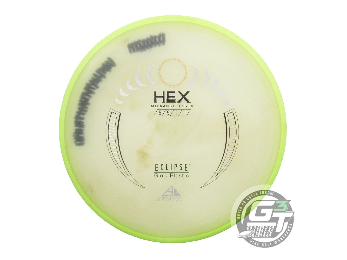 USED Axiom Discs Eclipse Proton Hex 177g Lime Rim Midrange Golf Disc