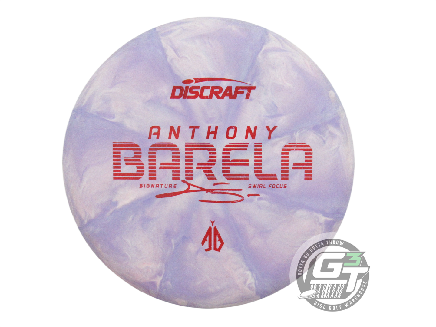 USED Discraft [BARELA] Crazy Tuff Soft Focus 174g Purple Red Stamp Putter Disc