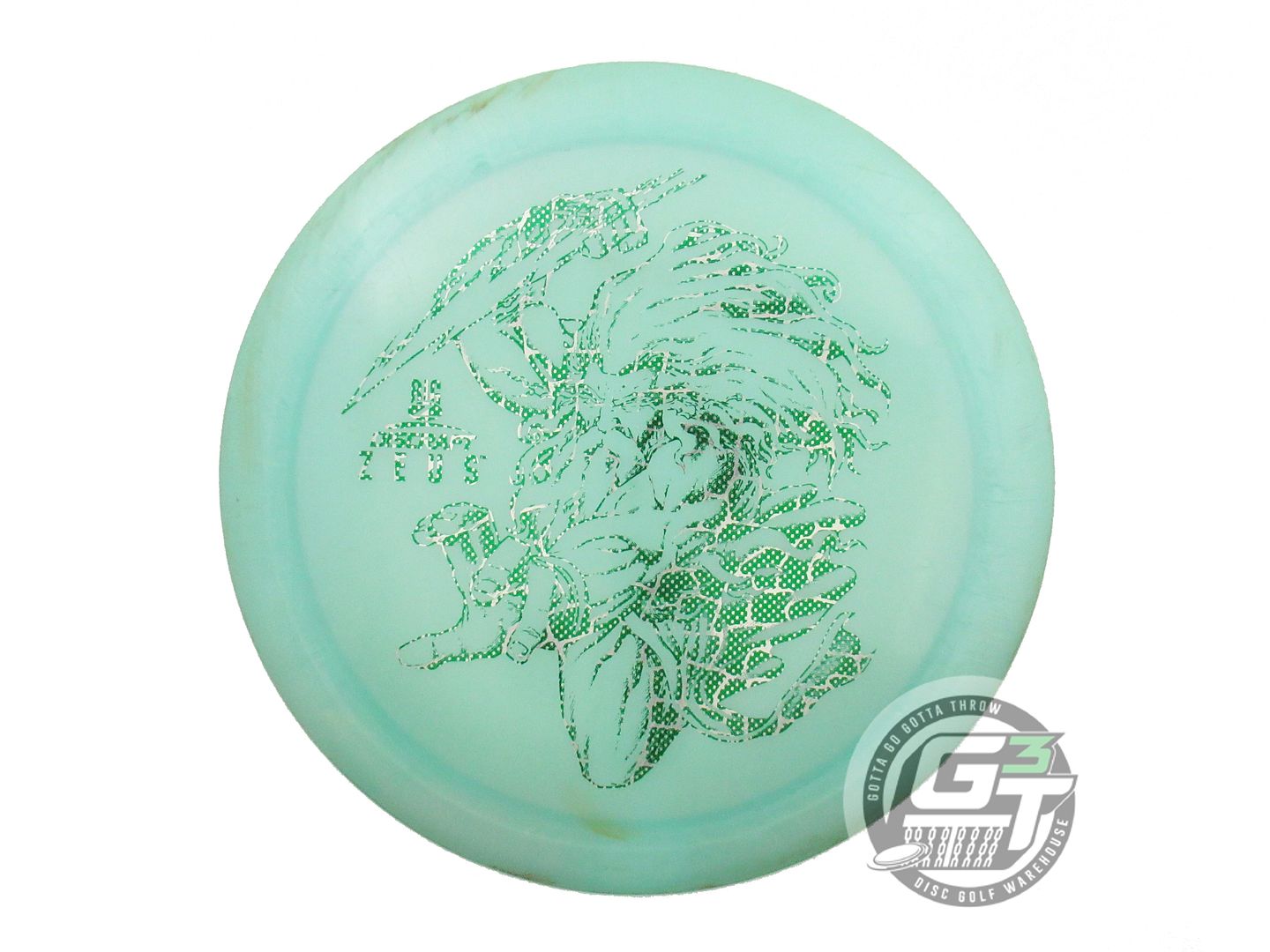 USED Discraft Big Z Zeus 171g Seafoam Reptile Foil Distance Driver Golf Disc