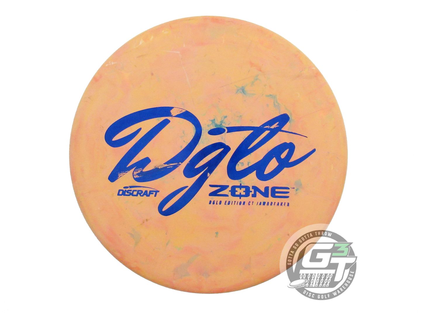 USED Discraft [DGLO] CT Jawbreaker Zone 174g Orange Blue Shatter Putter Disc