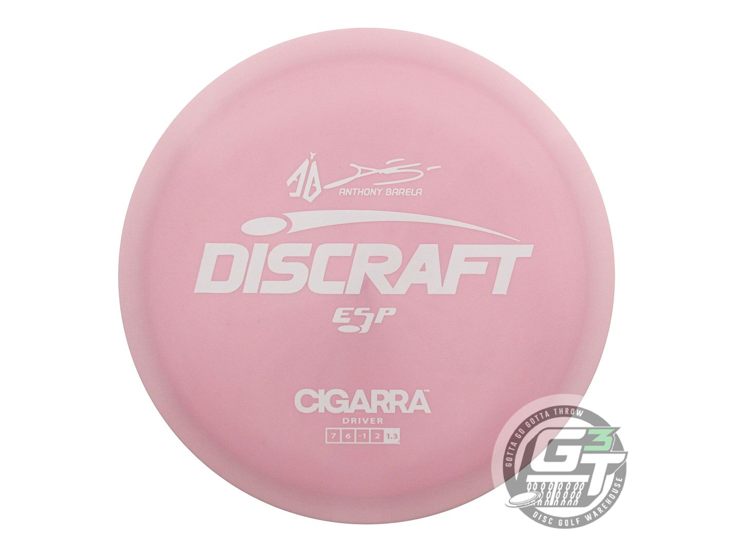 USED Discraft [BARELA] ESP Cigarra 174g Pink White Stamp Fairway Driver Disc
